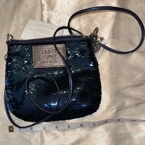 Coach Navy Sequin Crossbody Bag